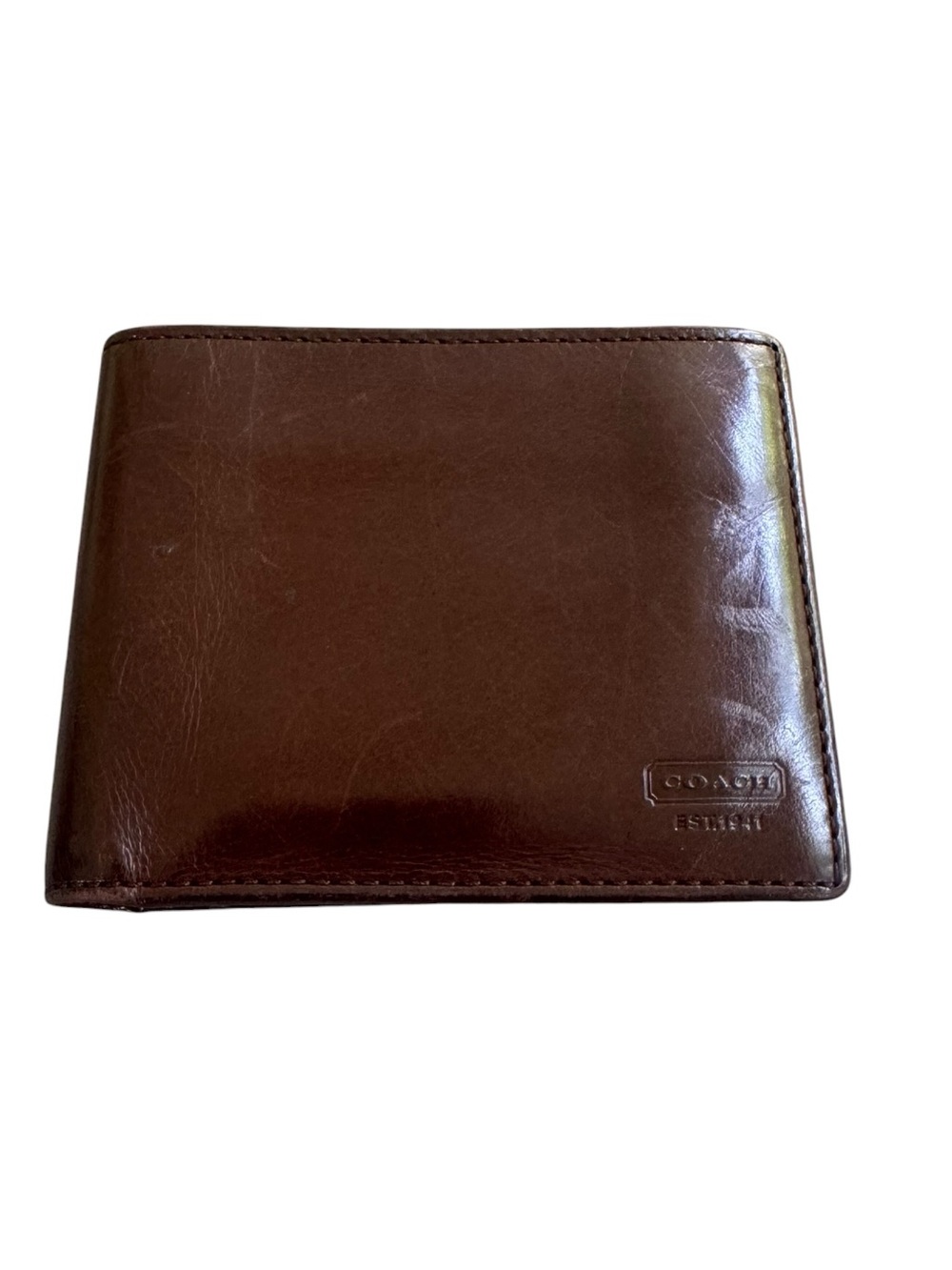 Coach men’s Bifold Dark Brown Leather Wallet